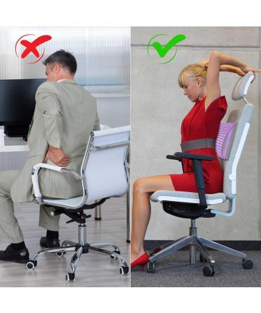 Align Neck and Back Extensor Neubleben - 2 in 1 Back Massage Device & Neck Stretcher for Pain Relief - Back Trainer & Stretch Device in Violet - Buy Online on GoSupps.com