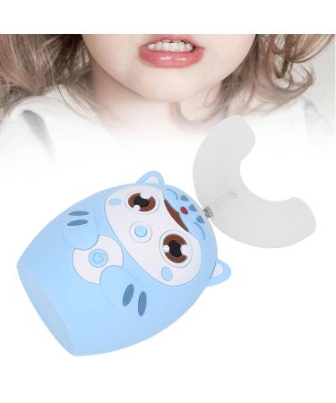 Children's U-Shaped Electric Toothbrush - Ultrasound Automatic Massage for Tooth Whitening | Cartoon Design IPX7 Waterproof (Blue) - Best Oral Care Solution - Buy Online on GoSupps.com