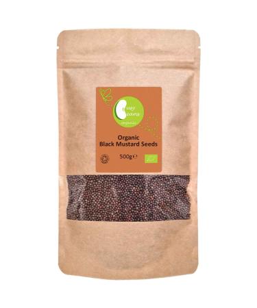Organic Black Mustard Seeds - Certified Organic - by Busy Beans Organic (500g) - Buy Online on GoSupps.com