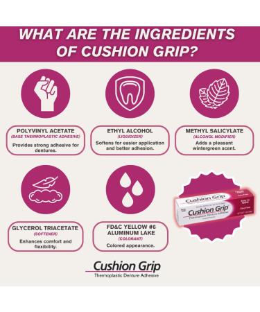 Cushion Grip Thermoplastic Denture Adhesive | Secure Loose-Fitting Dentures & Partials | Non-Glue Soft Reliner | 10-Pack - Best for Comfort & Hold - Buy Online on GoSupps.com