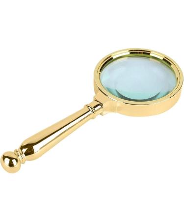 Lightweight Magnifying Glass 80Mm Retro Full Metal Brass-Plated Handheld Magnifying Glass for Old People to Read and Identify Antiques Lofty Ambition - Buy Online on GoSupps.com