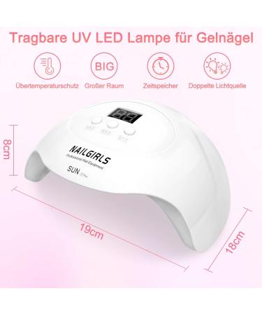 Buy NailGirls 36W LED UV Nail Lamp - 3 Timer Settings 18 Light Pearls Auto Sensor & LCD Display for Perfect Gelngel Fast International Shipping! - Buy Online on GoSupps.com