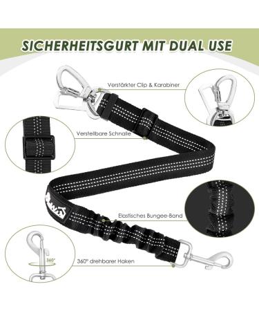 Eyin Dog Harness with Seat Belt for Car - Adjustable Breathable 2 Carabiner Hooks - Perfect for Child Safety Seats & Trunk (Gray S) - Buy Online on GoSupps.com
