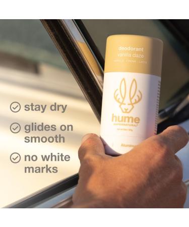 Hume Supernatural Aluminum Free Deodorant for Women & Men - Safe for Sensitive Skin - Probiotic Plant-Based Baking Soda Free Aloe & Cactus Flower Anti Sweat Stain & Odor - Vanilla Daze 3-Pack Vanilla Daze 3-Pack - Buy Online on GoSupps.com