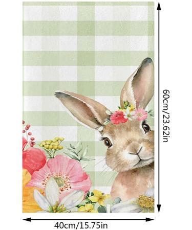 Easter Kitchen Dish Towel Striped Rabbit Print Household Kitchen Multifunctional Hand Towel KnQ932 (R One Size) R One Size - Buy Online on GoSupps.com
