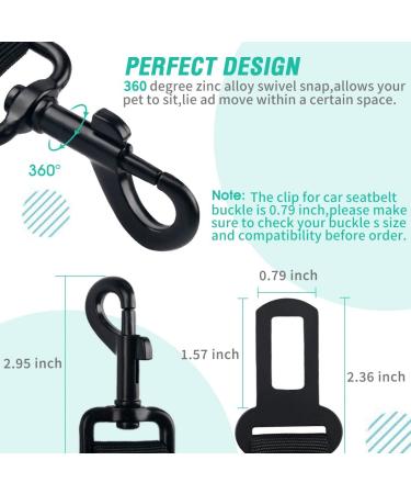 COOYOO Retractable Dog Seat Belt Set - Adjustable, Heavy Duty & Durable Safety Harness for Dogs - Buy Online on GoSupps.com