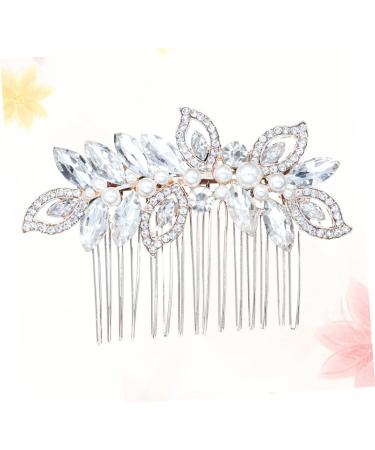 Didiseaon Rhinestone Hair Comb Rhinestone Headpiece Bridal Hair Comb Pearl Hair Clip Wedding Hair Accessory Crystal Headpiece Gold Tiara Goody Hair Glass Bride Hair Accessories - Buy Online on GoSupps.com