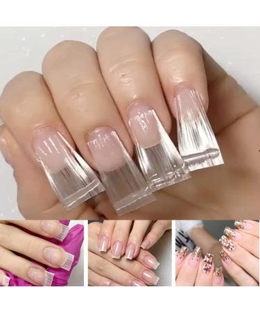 Lurrose Artificial Nail Tips | 50 pcs Brazilian Fiber Optic Nail Expansion & Repair | Premium Glass Fiber Nail Art Design - Buy Online on GoSupps.com