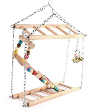 Buy Famkit Bird Toys: Wooden Hangers Stairs & Climbing Swings for Parrots Budgies & Hamsters - International Shipping Available! - Buy Online on GoSupps.com