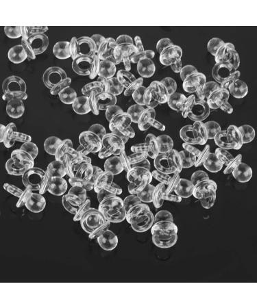 Transparent Acrylic Mini Pacifiers for Baby Shower Decoration - 50 Pack | International Shipping Available - Buy Online on GoSupps.com