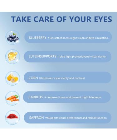 NEUROBELLA Premium Eye Supplement15 in 1 Advanced Eye Formula - with All 3 Carotenoids Lutein & Zeaxanthin Bilberry Extract and Saffron 60ct - Buy Online on GoSupps.com