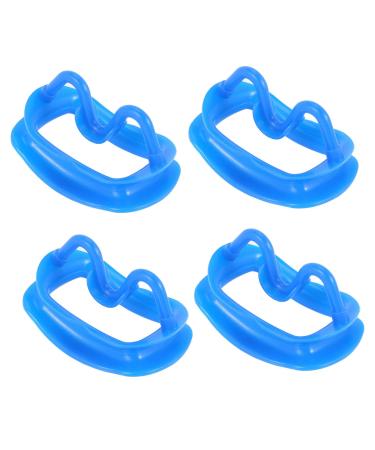 GROCKSTR Blue New 4 Pieces Dental Retractor Soft Silicone Intraoral Jaws Retractor Mouth Opener Expand Dental Orthopedic