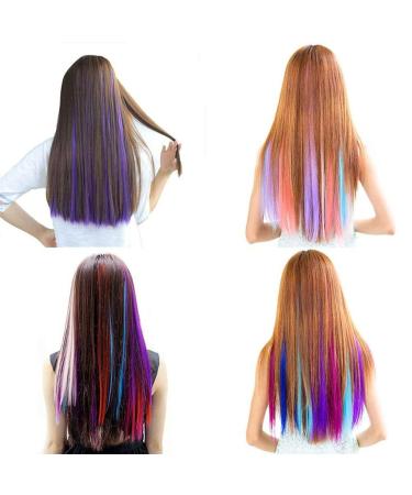 EROSPA Colorful Hair Strand Clip-in Extensions - 55 cm Turquoise #20 Hairpiece for Instant Style - Buy Online on GoSupps.com