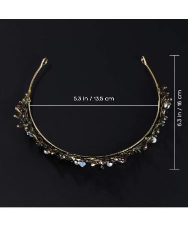 Voarge Crystal Tiara Crown for Bridal & Princess Vintage Wedding Diadem Perfect for Birthdays Proms Showers & Costumes - Buy Online on GoSupps.com