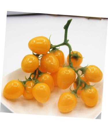 Ciieeo Simulated Small Tomatoes Models Fruit Photo Prop Faux Cherry Tomatoes Ornament Lifelike Fruit Fake Cherry Tomatoes for Decor Home Fruit Ornament Artificial Foam Fake Fruit Yellow 4.00X2.00X2.00CM - Buy Online on GoSupps.com