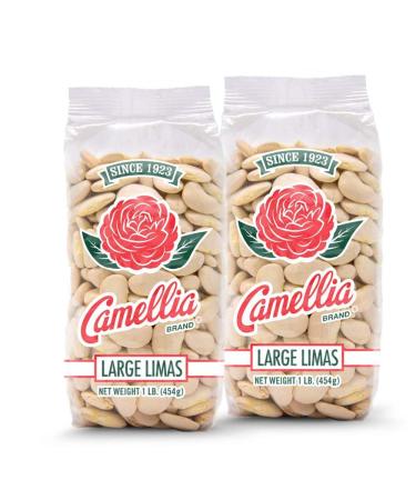 Camellia Brand Dried Large Lima Beans, 1 Pound (2 Pack) Large Lima 1 Pound (Pack of 2)