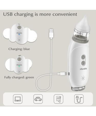 Nasal Aspirator Baby Nose Sucker | Electric Nose Frida with 3 Levels Suction | USB Rechargeable Nose Cleaner for Toddler | Music & Light Soothing Function - Buy Online on GoSupps.com