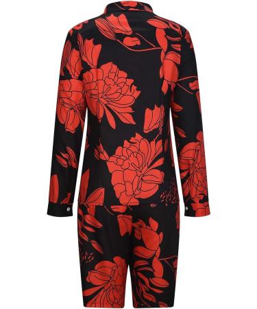 Ganfancp Women's Sexy Slim Tie Dye 2 Piece Outfit Set - Red Summer Shirt with Shorts - X-Large - Buy Online on GoSupps.com