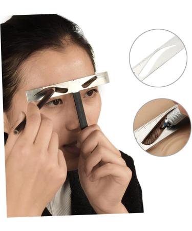  Beatifufu 1 Pc Stencil Shaped Eyebrow Stirrup Ruler Eyebrow Ruler Balance Measuring Eyebrow Guide Card Drawing Eyebrow Brow Miss Reconcile - Buy Online on GoSupps.com