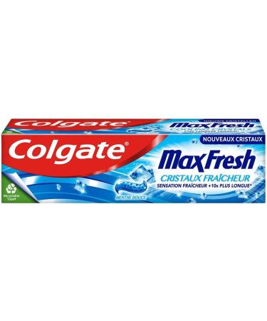 COLGATE - Colgate Max Fresh Crystal Toothpaste - Fresh Breath Toothpaste - Recyclable Tube - Pack of 12 75mL Toothpaste Tubes - Buy Online on GoSupps.com