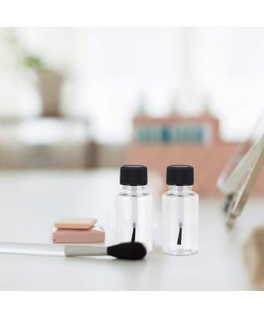 Minkissy 6-Pack Empty Nail Polish Bottles 20ml with Brush - Transparent Fillable Glass Vials for Nail Art & Makeup Accessories - Buy Online on GoSupps.com