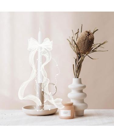 Drip Protection Communion Candle Set - 2 Piece Drop Catcher with Bow | Perfect for Baptism & Christening | Candle Accessories - Buy Online on GoSupps.com