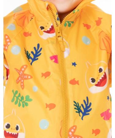 Baby Shark Kids Puddle Suit - Yellow All In One Rain Coat | Shark Family Song Print | Long Sleeve Walking Jacket for Boys & Girls 2-3 Years - Buy Online on GoSupps.com