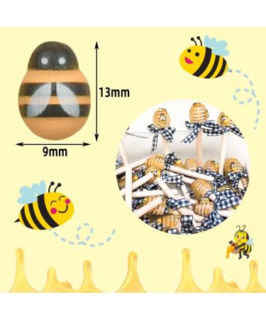 100 Self-Adhesive Mini Wooden Bee Embellishments for DIY Crafts and Home Decor - Buy Online on GoSupps.com