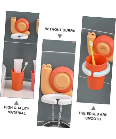 Cartoon Toothbrush Holder Set for Kids - Wall-Mounted Snail Design & Brushing Kit | Fun Bathroom Supplies - Buy Online on GoSupps.com