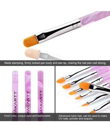 Makartt 7-Part Nail Art Brush Set | Multi-Functional UV Gel & Poly Extension Brushes | DIY Nail Design Tools - Buy Online on GoSupps.com