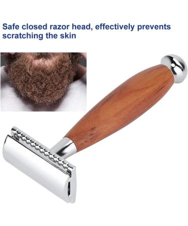 Dekaim Wooden Handle Razor | Classic Men's Double Blade Safety Razor | Premium Manual Shaving Experience - Buy Online on GoSupps.com