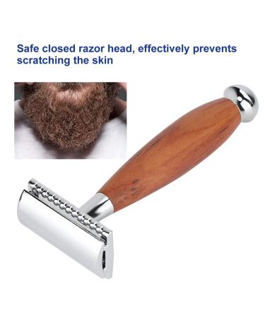 Premium Wooden Handle Razor | Portable Classic Shaving Tool | Detachable Face for a Clean Shave - Buy Online on GoSupps.com