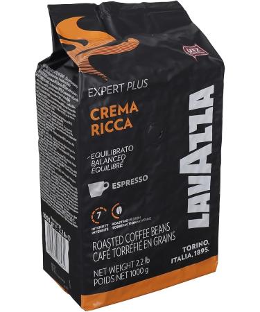 Lavazza Crema Ricca UTZ Coffee Beans 1kg - Rich and Smooth Flavor - 1 Pack - Buy Online on GoSupps.com