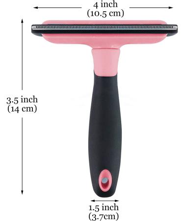 Meric Hair Deshedding Brush for Medium and Large Dogs | Pet Grooming Tool with Stainless Steel Blades | Pink - Buy Online on GoSupps.com