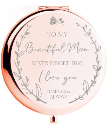 Mom Birthday Gifts for Mom - I Love You Mom Rose Gold Compact Mirror I Gifts for Mom from Daughter I Mom Gifts for Birthday I Mom Gifts for Christmas I Sentimental Gifts for Mom I Presents for Mom