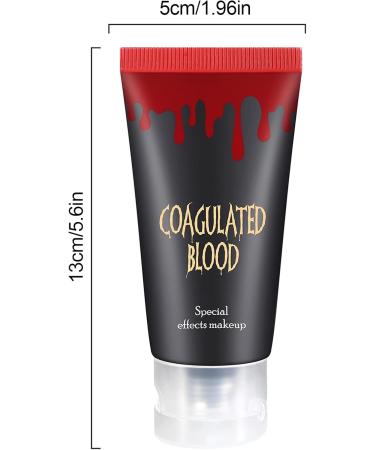 Fake Blood Gel: 60g Halloween Liquid Makeup Vampire Simulation Plasma Realistic Effect Soft Textured Cosmetic | Scary Special Effect for Prank Events - Buy Online on GoSupps.com