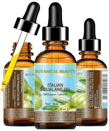 Botanical Beauty SQUALANE Italian Olive. 100% Pure/Natural/Undiluted Oil. 1 fl.oz- 30ml. 100% Ultra-Pure Moisturizer for Face  Body & Hair. Reliable 24/7 skincare protection 1 Fl Oz (Pack of 1) - Buy Online on GoSupps.com