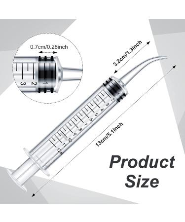 100 Pack & 200 Pack Dental Syringes with Curved Tip - 12ml Disposable Injection for Tonsil Stones & Mouthwash Cleaner | International Shipping Available - Buy Online on GoSupps.com
