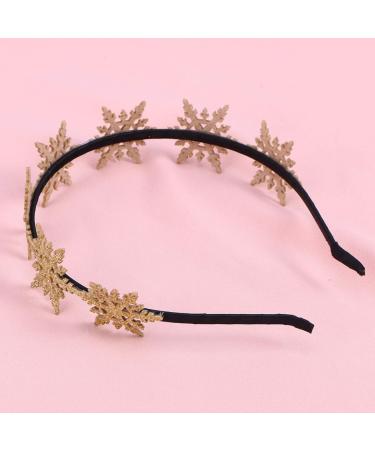 FRCOLOR Glitter Snowflake Headband - Cute Christmas Hair Accessories for Festive Hair Styling (Golden) - Buy Online on GoSupps.com