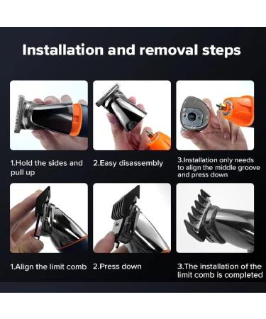 USB Rechargeable Cordless Lithium-Ion Professional Portable Hair four Clipper Grooming Hair Head Beard Body Facial Steel Trimmer Shaver Hair Cutting Haircut Kit Precision for Men Kids Adults Wet & Dry - Buy Online on GoSupps.com