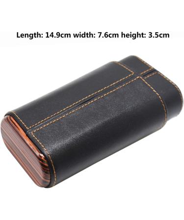 Cigar Box Humidors Barware Portable Cigar Box Three Cigar Cases Imported Cigar Box Cigar Travel Cigar Box Leather Cigar Leather Case Hand-Polished Leather Cooking & Dining 14.9*7.6*3.5cm Black - Buy Online on GoSupps.com