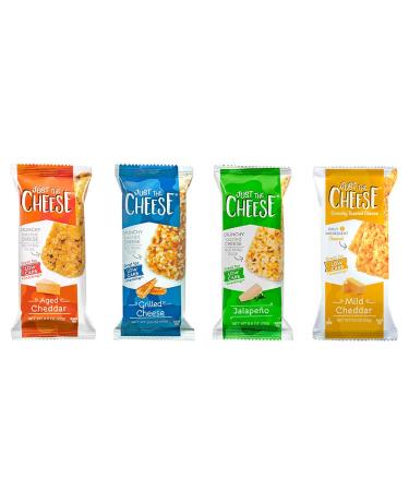 Just the Cheese Bars - Low Carb Aged Cheddar Keto Snack | High Protein Gluten Free Cheese Crisps | 12-Pack (0.8 oz Each) - Buy Online on GoSupps.com