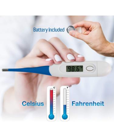 Digital Medical Thermometer - Accurate Fever Indicator for Baby, Children, and Adults - Fast Readings - Oral and Rectal Termometro - Buy Online on GoSupps.com