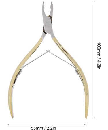 Nail Cuticle Nippers with Stainless Steel Blade Dead Skin Scissors Pliers for Pedicure Manicure Easy to Use Compact & Portable Size (Gold) - Buy Online on GoSupps.com