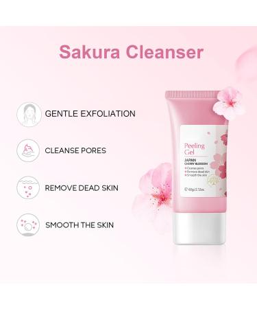 Sakura Skin Care Set - 5-Piece Face Care Gift Set for Women & Teens | Moisturizer Cleanser Serum Eye Cream & Mud Mask - Buy Online on GoSupps.com