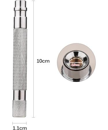 Xiaoxin Stainless Steel Shaving Handle | Double Edge Safety Razor Replacement | Manual Mustache Remover Accessories | Premium Silver Shaver Handle - Buy Online on GoSupps.com