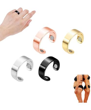 Lymphatic drainage magnetic ring magnetic lymph detoxification ring pure copper magnetic rings opening adjustable women and men