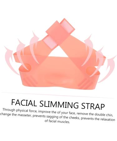 FRCOLOR Silicone Beauty Double Chin Tape Face Tape Lift V Line Face Belt Broom Stick Witch Sign Cotton Zip Pouch Pink Strap Silica Gel Small Powder Thin Face - Buy Online on GoSupps.com