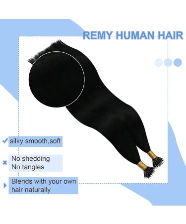 Youngsee Nanoring Hair Extensions - Real Black Hair 35cm 50g Short Nano Beads for International Shipping - Buy Online on GoSupps.com