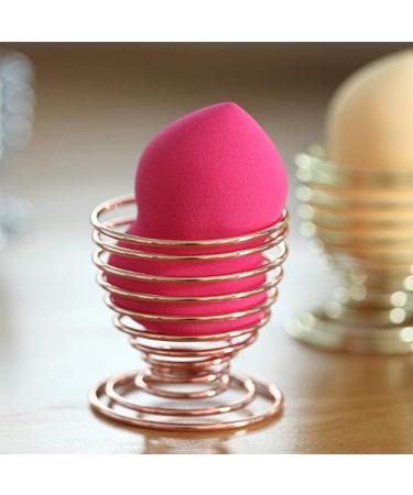 2 Pieces Makeup Blender Sponge Holder - Rose Gold & Silver Metal Stand for Makeup Sponges | International Shipping - Buy Online on GoSupps.com